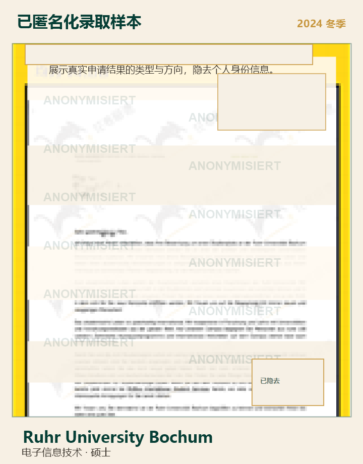 Ruhr University Bochum 匿名录取样本