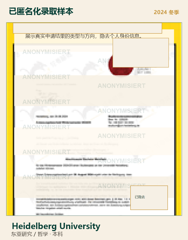 Heidelberg University 匿名录取样本